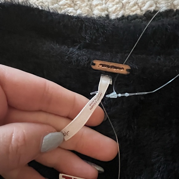 Free people square neck black sweater - Picture 6 of 12